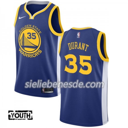 Kinder NBA Golden State Warriors Trikot Kevin Durant 35 Nike 2017-18 Blau Swingman